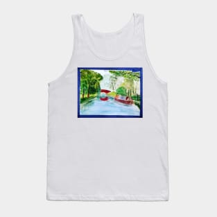 Canal Scene Painting Tank Top